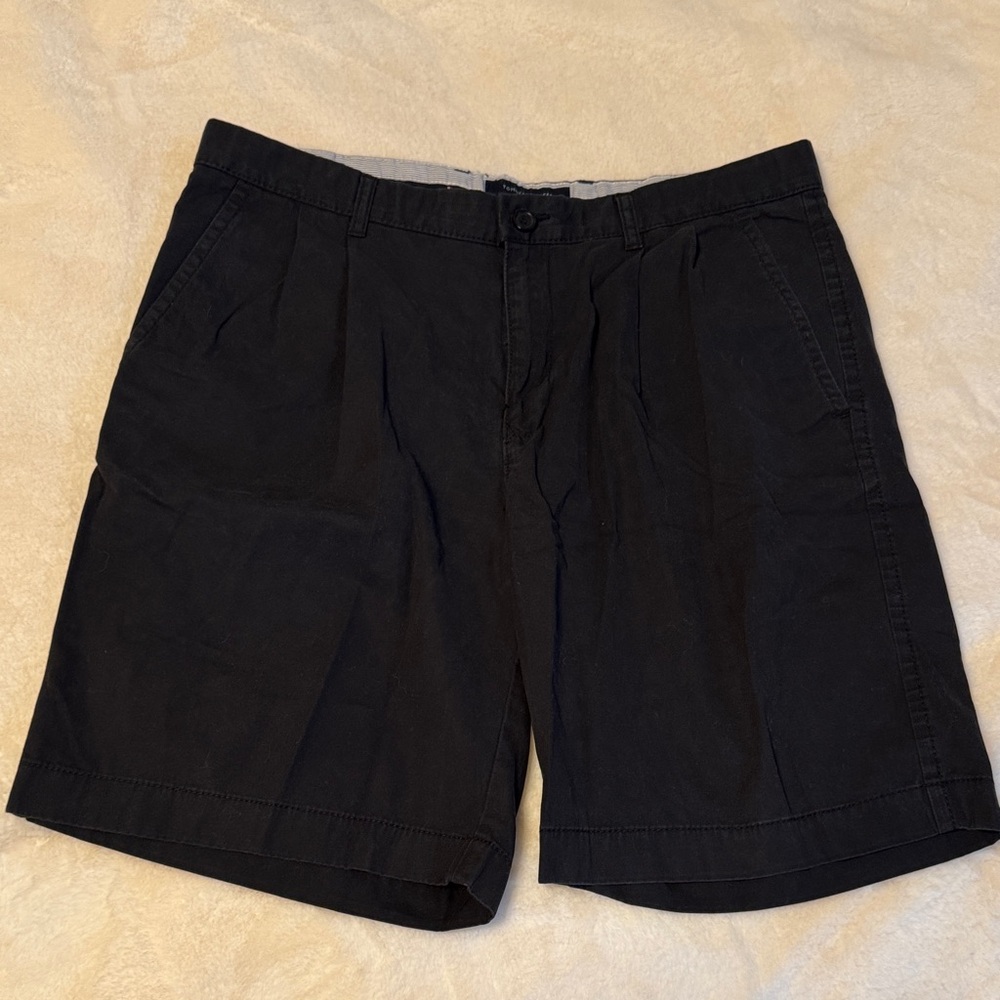 3 for $10 Men's Black Chino Pleated Shorts
